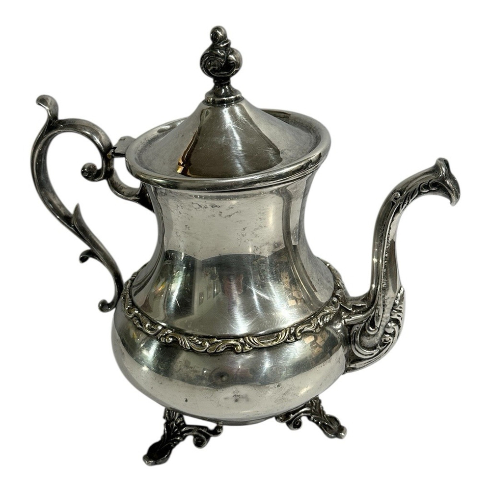 Vintage Silver Plated Coffee Tea Pitcher Ornate Elegant
